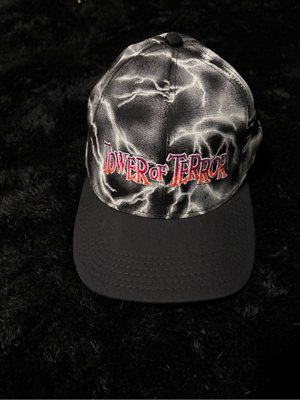 Vintage Disney Black Baseball Cap with Red Embroidered Accent